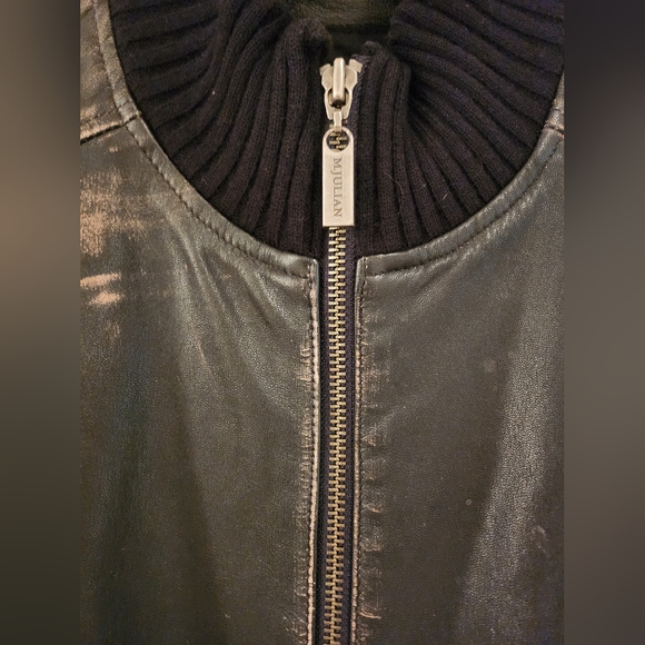 Distressed Leather Jacket - Picture 3 of 5